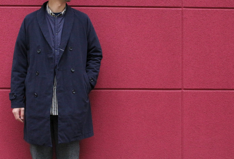 UNIVERSAL PRODUCTS. / COTTON SHAWL COLLAR COAT – MaW SAPPORO