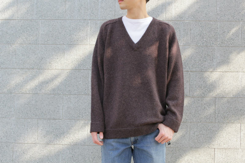 UNUSED アンユーズド 5G V-neck lined knitトップス