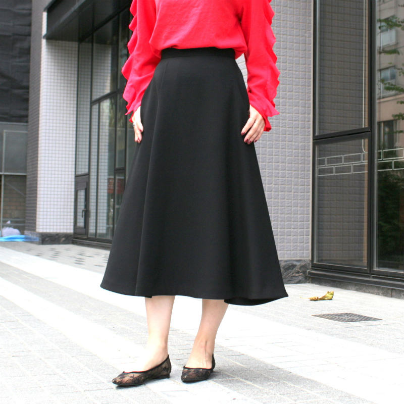 ENFOLD］Wool Doublecross Asymmetry Flare Skirt – MaW SAPPORO