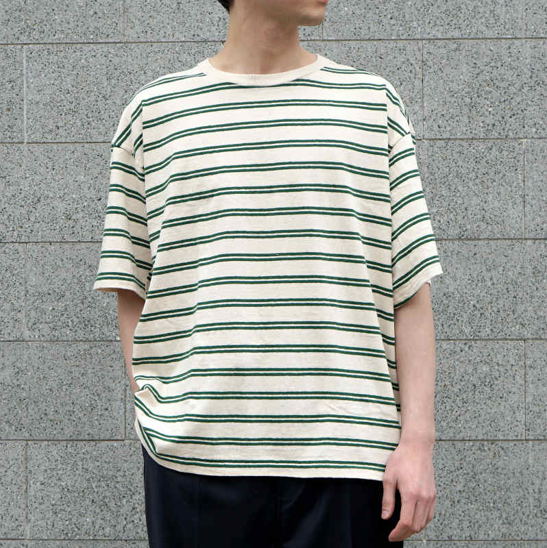 UNUSED/short sleeve border t-shirt/Tシャツ