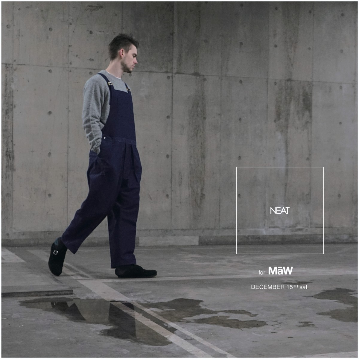 NEAT for MaW] Indigo Dyed Moleskin / ”TAPERED ” “OVERALL” – MaW 
