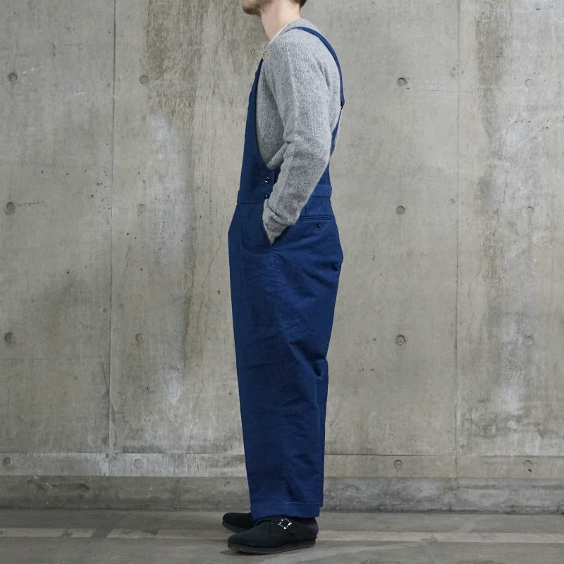 NEAT for MaW] Indigo Dyed Moleskin ”TAPERED ” “OVERALL” – MaW SAPPORO