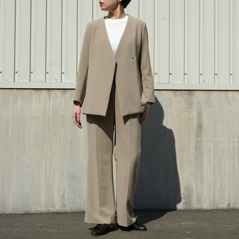 RIM.ARK］Nocollar Light Jacket / Style up Highweist Pants