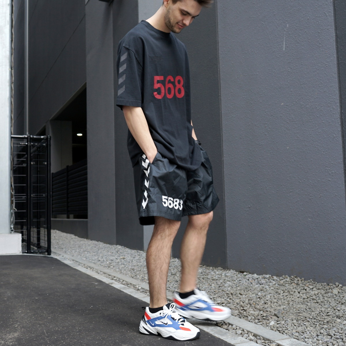 WILLY CHAVARRIA] × HUMMEL / Shorts with chevron details – MaW SAPPORO