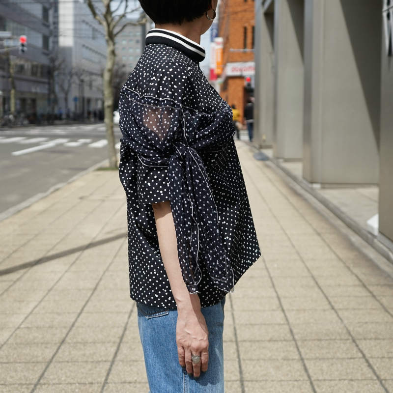 52-78cmゆき丈サカイ 20SS Polka Dot Blouse ポルカドットブラウス 半袖