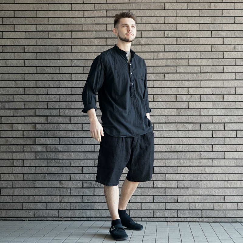 再入荷 COMOLI 21SS ベタシャンプルオーバーシャツ 黒 3 コモリ