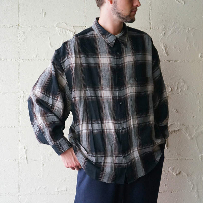 Graphpaper] Check Regular Collar Big Sleeve Shirt – MaW SAPPORO