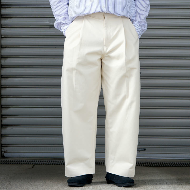 STUDIO NICHOLSON / VOLUME PANT 20ssクリーム - スラックス