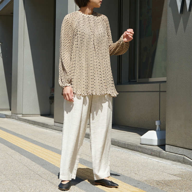 国産格安】 CLANE DOT JACQUARD SMOCK TOPS wnu31-m30203950638