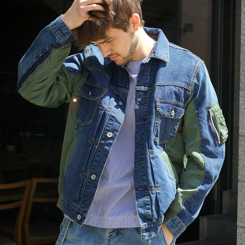 sacai サカイ Denim x MA-1 Jacket デニムジャケット | www 