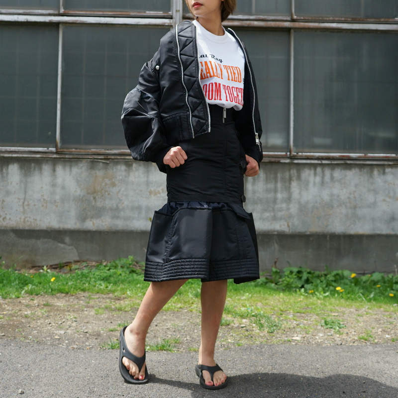 sacai AW Nylon Twill Skirtナイロンスカート-