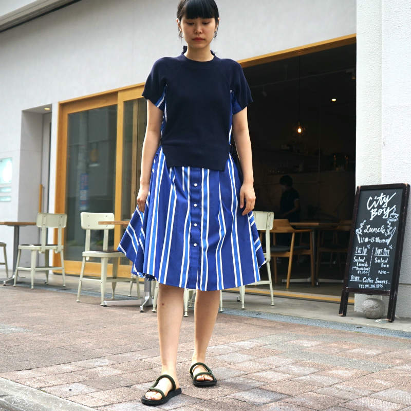 sacai ワンピース21ss cotton poplin dress-