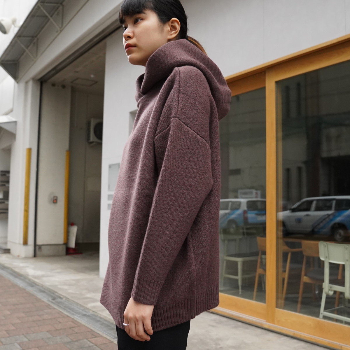 RIM.ARK] High neck knit hoodie – MaW SAPPORO
