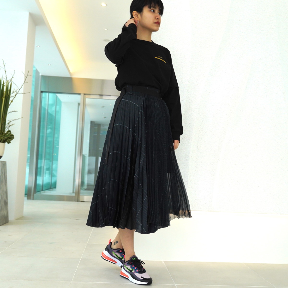 sacai] Glencheck Mix Skirt – MaW SAPPORO