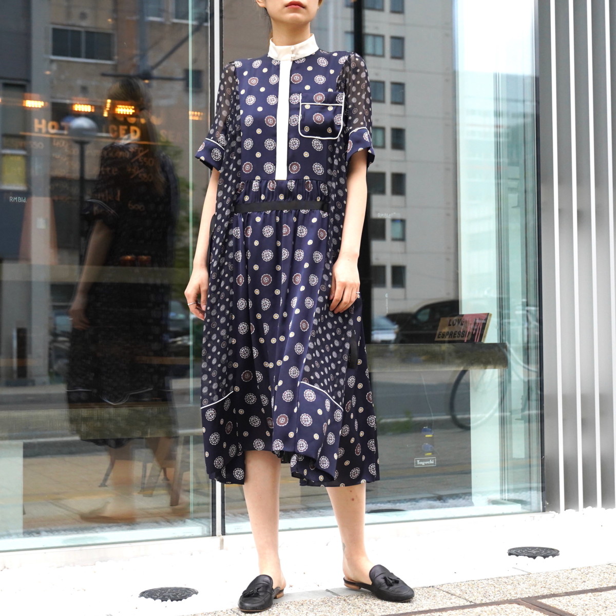 無地・新色登場！ 専用ページです[sacai] Komon Print Dress | irai.co.id