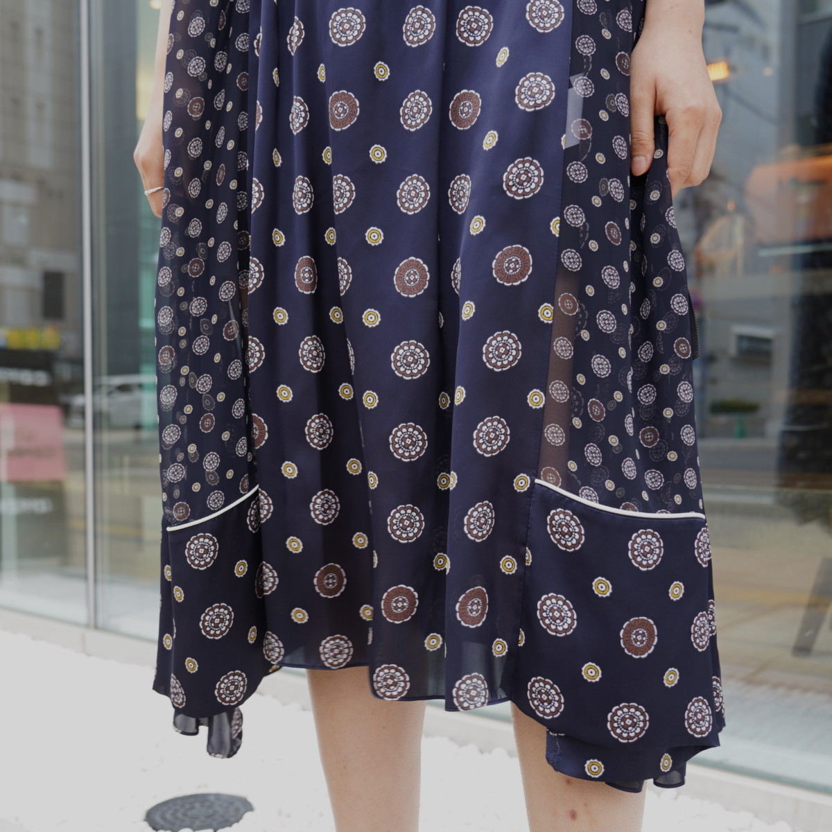 無地・新色登場！ 専用ページです[sacai] Komon Print Dress | irai.co.id