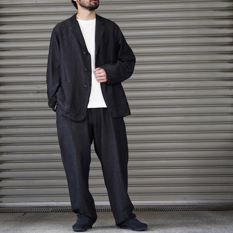 COMOLI ウールシルク ドローストリングパンツ size1 | www