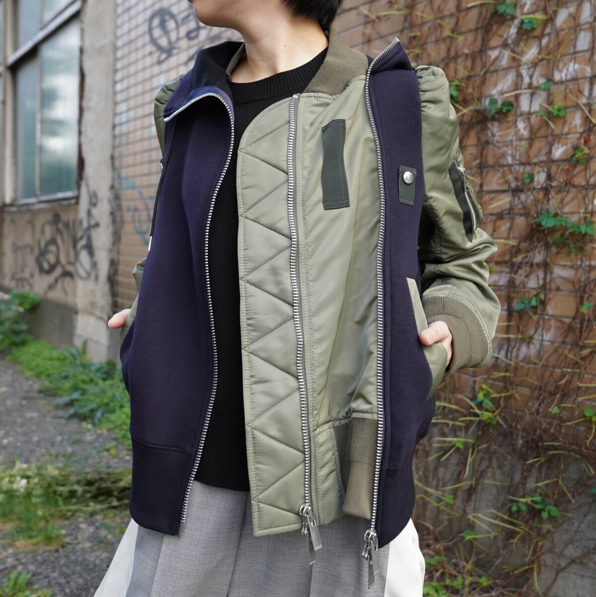 sacaiサカイNylon Twill Vest - ジャケット・アウター