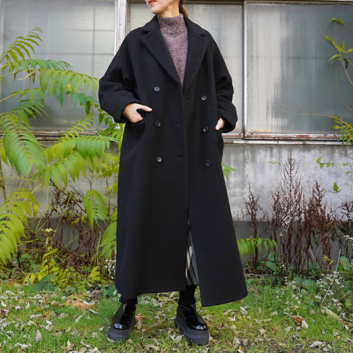 CLANEクラネDOUBLE WOOL LONG COAT １ - ロングコート