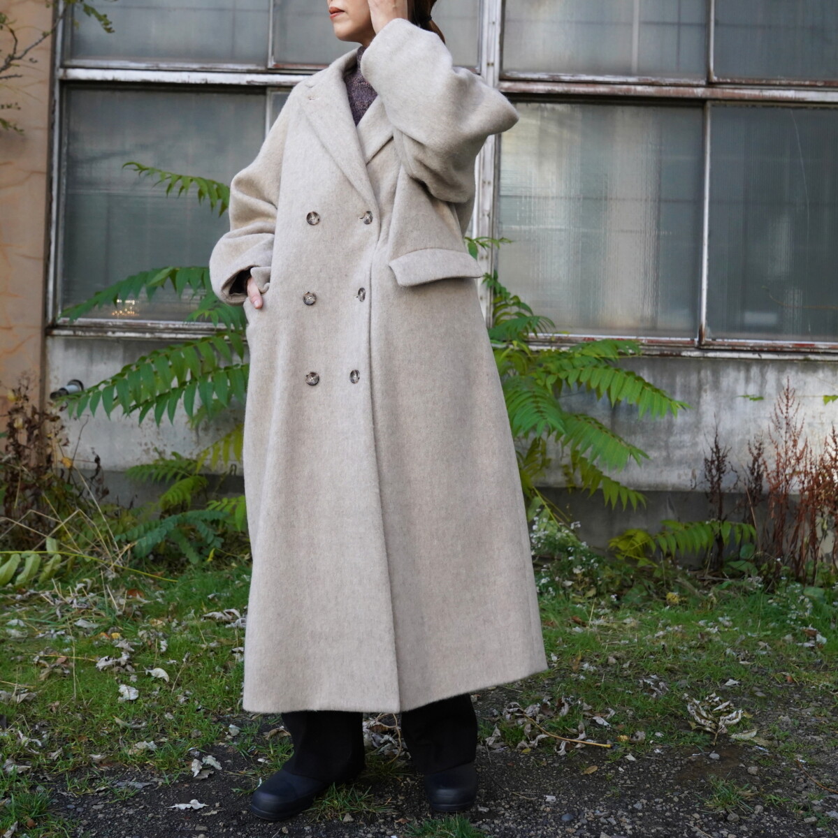 クリスマスローズ CLANE DOUBLE WOOL LONG COAT サイズ0 - crumiller.com