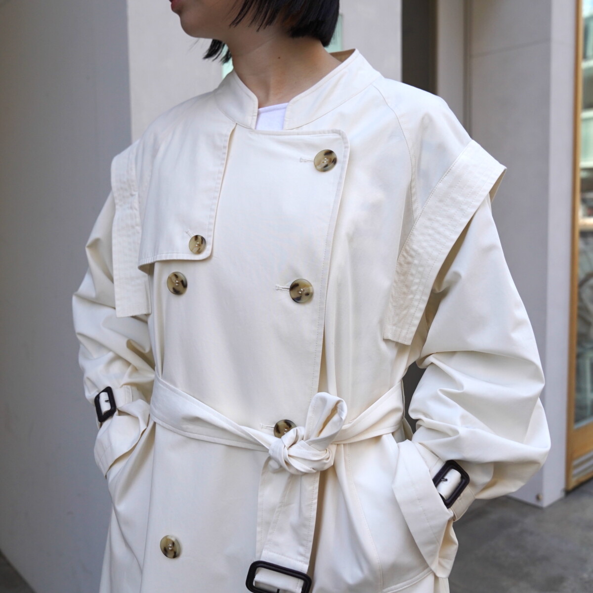 CLANE] 2WAY SQUARE SLEEVE TRENCH COAT – MaW SAPPORO